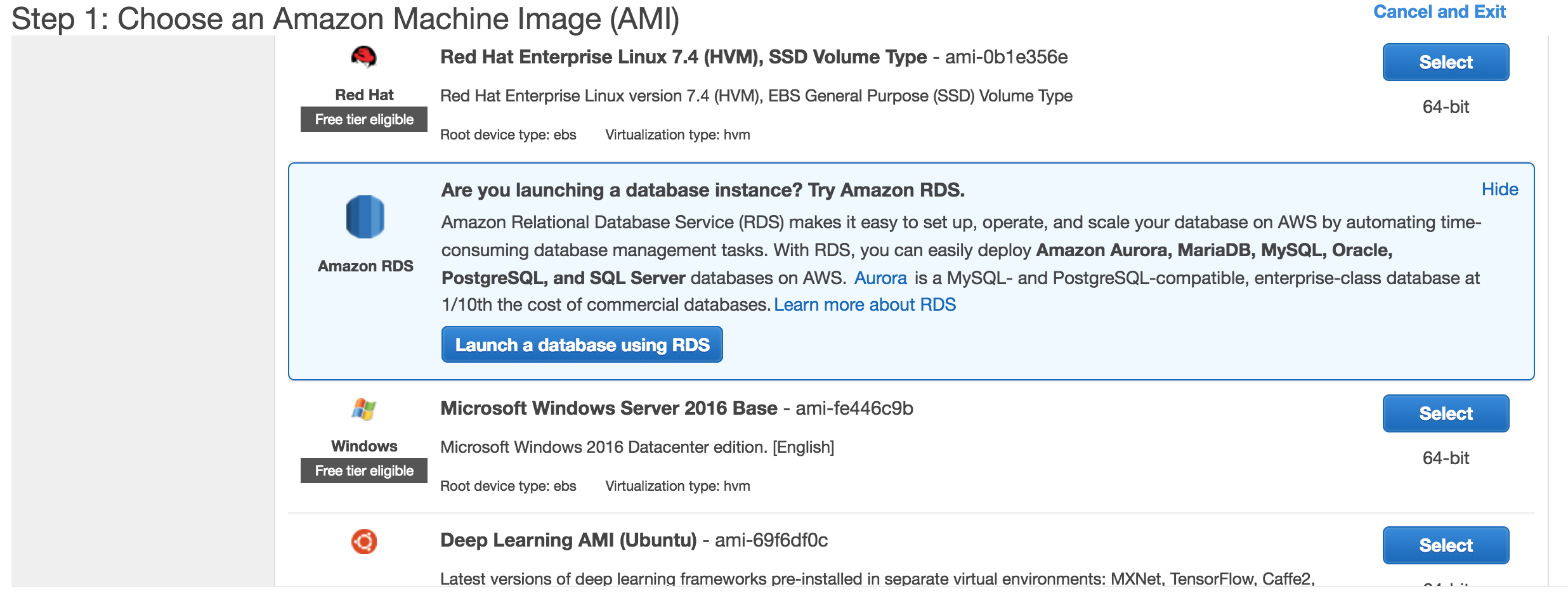 Create Instance Create Instance