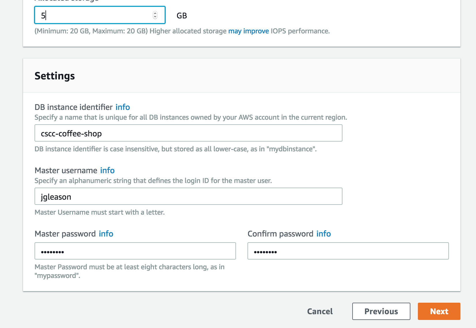 Other instance settings